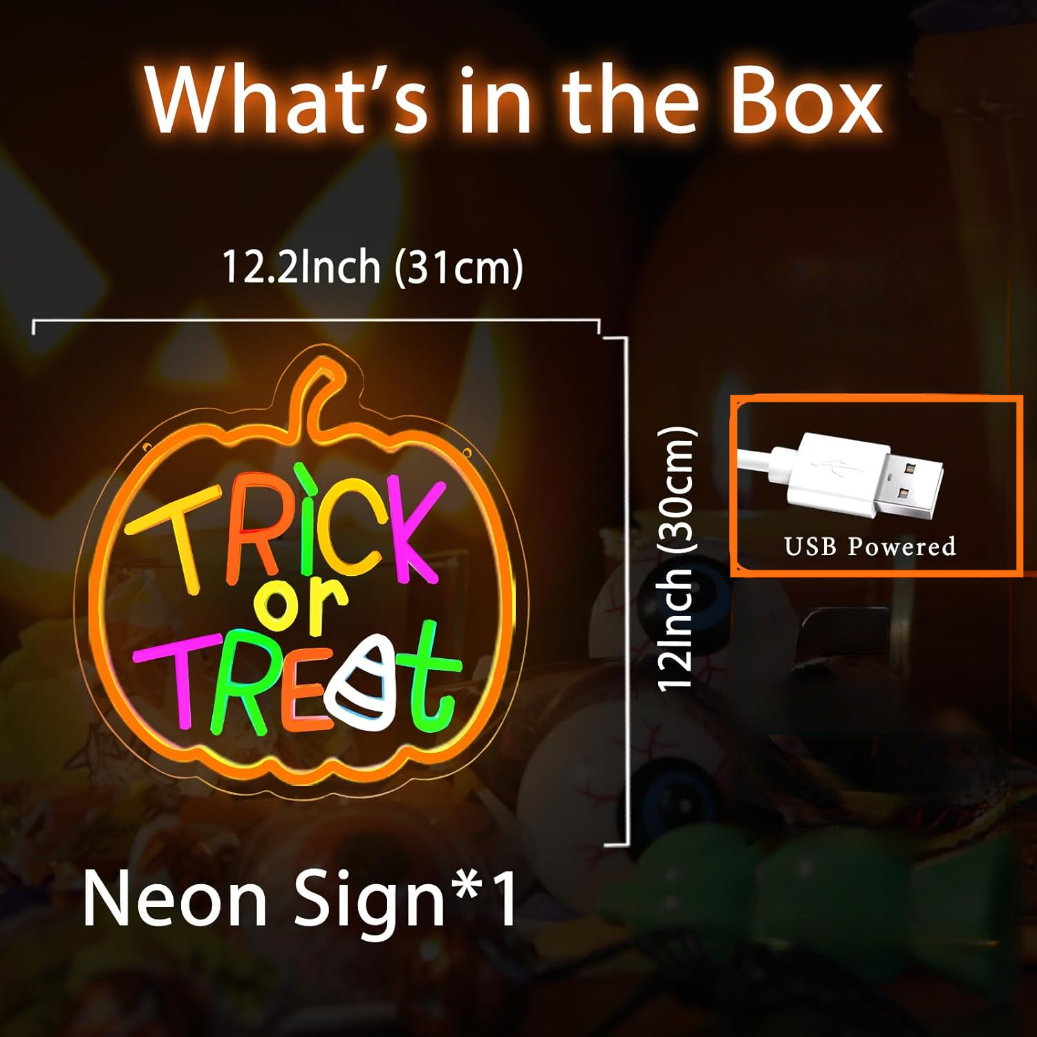 Trick or Treat Neon Sign with  - đánh giá và giá Home Decor Lighting Tricks