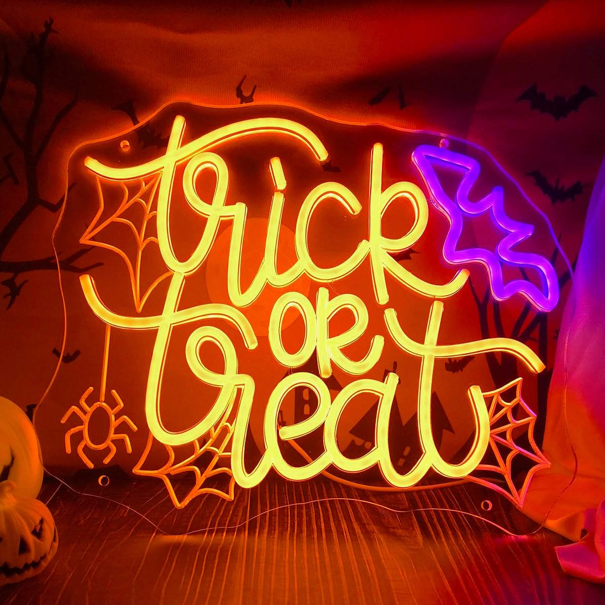 Trick or Treat LED Neon Sign U - đánh giá và giá Home Decor Lighting Tricks