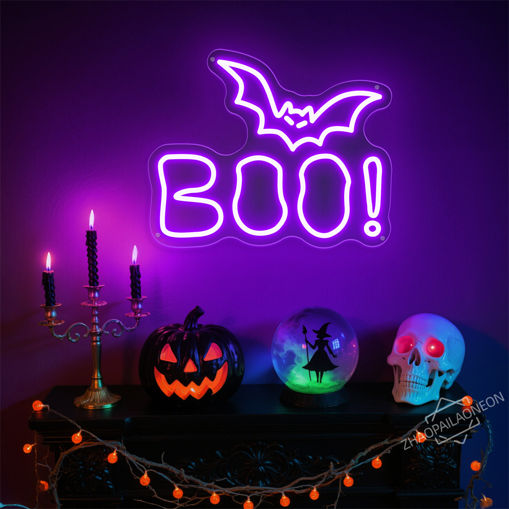 BOO LED Neon Sign Halloween Li - đánh giá và giá Home Decor Lighting Tricks