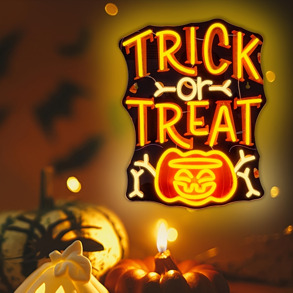 Trick or Treat Halloween Neon  - đánh giá và giá Home Decor Lighting Tricks
