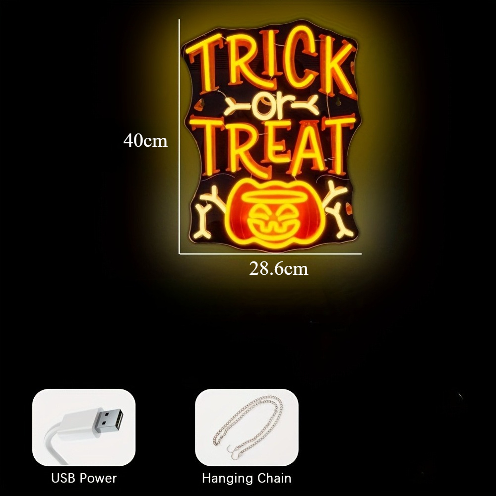 Trick or Treat Halloween Neon  - đánh giá và giá Home Decor Lighting Tricks