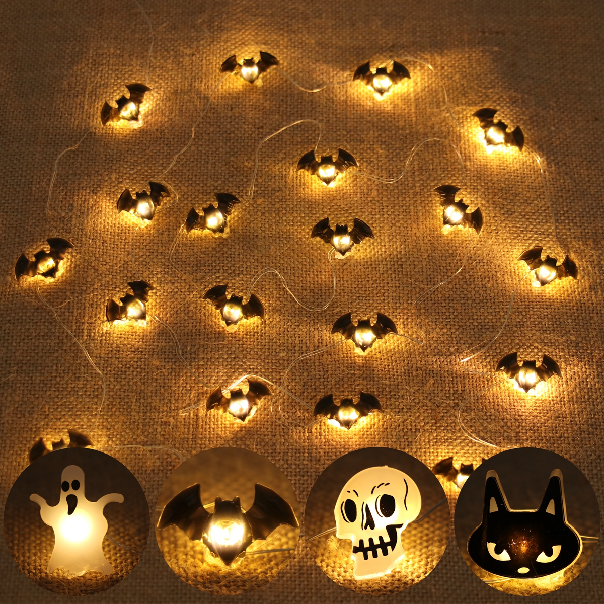 Halloween LED Light String Pum - đánh giá và giá Home Decor Lighting Tricks